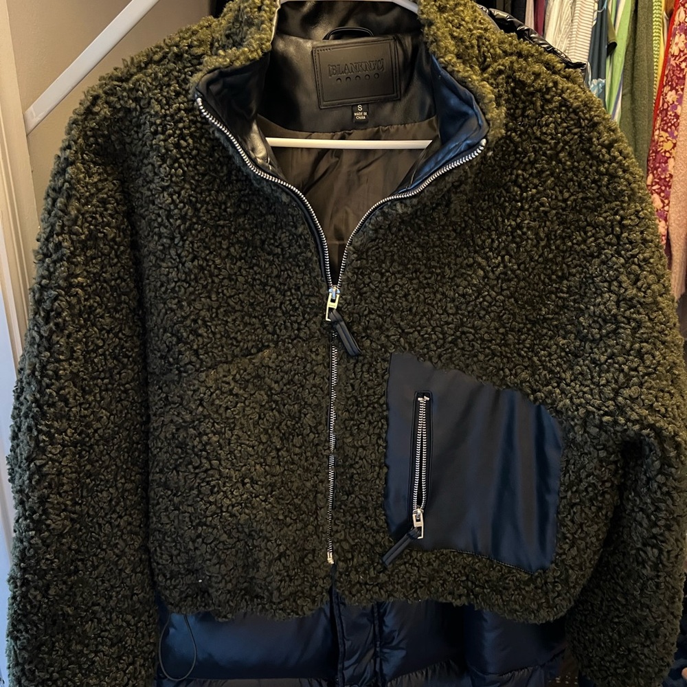 Olive Green Sherpa Puffer